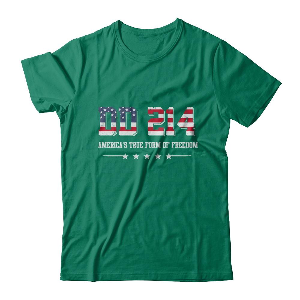 Dd-214 America's True Form Of Freedom Veteran-T-Shirt & Hoodie-Classic T-Shirt-Kelly Green