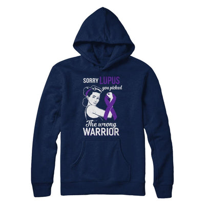 Sorry Lupus You Picked The Wrong Warrior Lupus-T-Shirt & Hoodie-Pullover Hoodie-Navy
