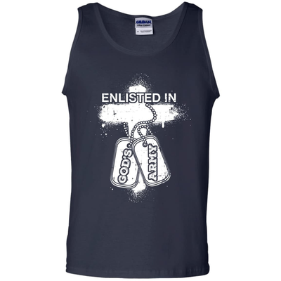 ENLISTED IN GOD'S ARMY-T-Shirt & Hoodie-Unisex Tank-Navy