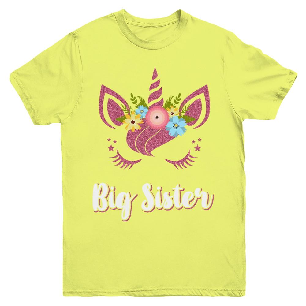 Unicorn Big Sister I'm Going To Be A Big Sister Youth-Youth Shirt-Youth T-Shirt-Daisy