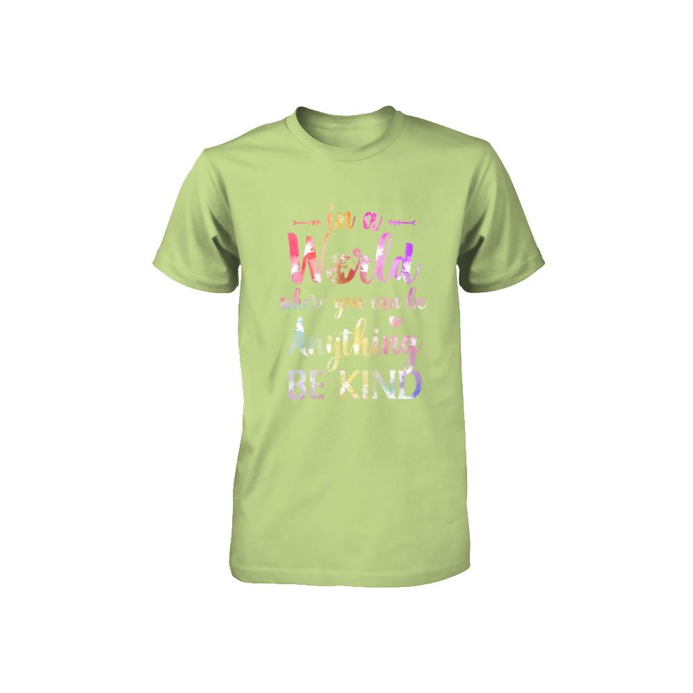 Autism In A World Where You Can Be Anything Be Kind Youth-Youth Shirt-Toddler T-Shirt-Key Lime
