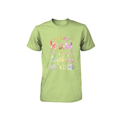 Autism In A World Where You Can Be Anything Be Kind Youth-Youth Shirt-Toddler T-Shirt-Key Lime