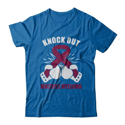 Boxing knock out Multiple Myeloma Awareness Support-T-Shirt & Hoodie-Classic T-Shirt-Royal