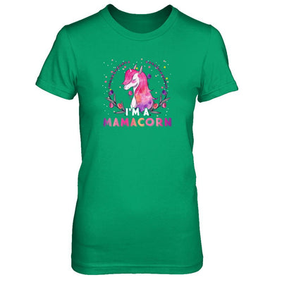 Cute Mamacorn Rainbow Unicorn Mother's Day-T-Shirt & Tank Top-Women's T-Shirt-Irish Green