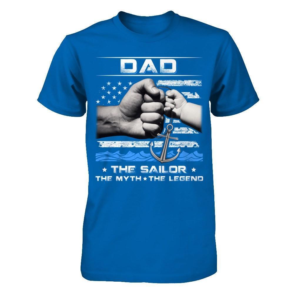 Veteran Dad The Sailor The Myth The Legend-T-Shirt & Hoodie-Classic T-Shirt-Royal