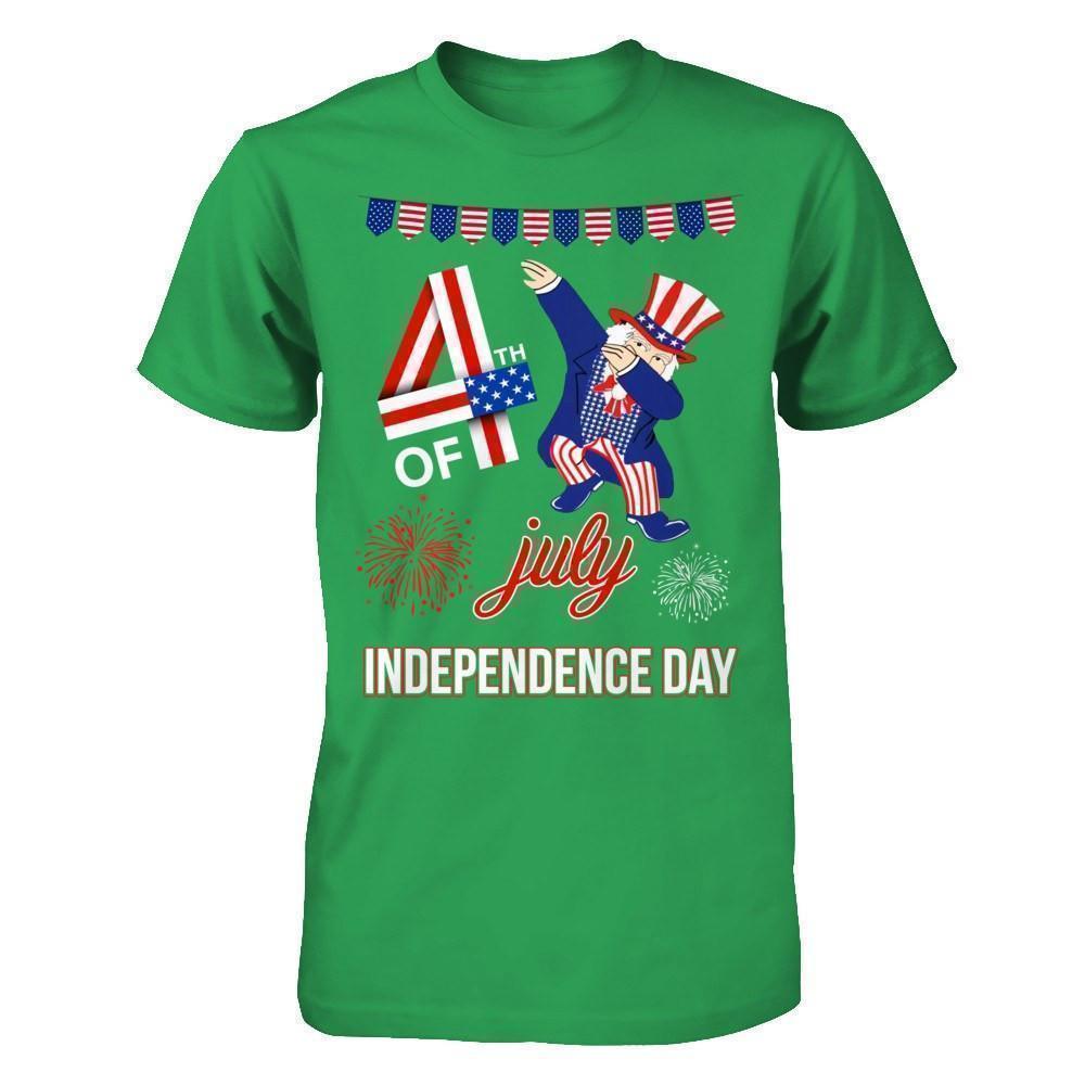 Funny Dabbing Uncle Independence Day 4Th Of July-T-Shirt & Hoodie-Premium T-Shirt-Kelly Green