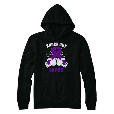 Boxing knock out Lupus Awareness Support-T-Shirt & Hoodie-Pullover Hoodie-Black