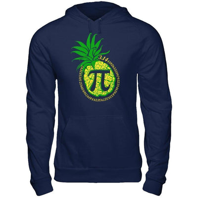 Funny Pi-Neapple Tshirt - Pi Day 2017 Gift Tee-T-Shirt & Hoodie-Pullover Hoodie-Navy