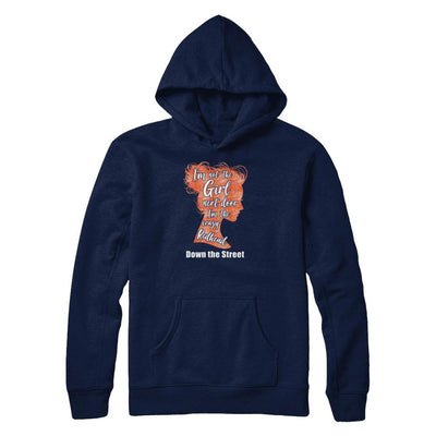 I'm The Crazy Redhead Down The Street-T-Shirt & Tank Top-Pullover Hoodie-Navy