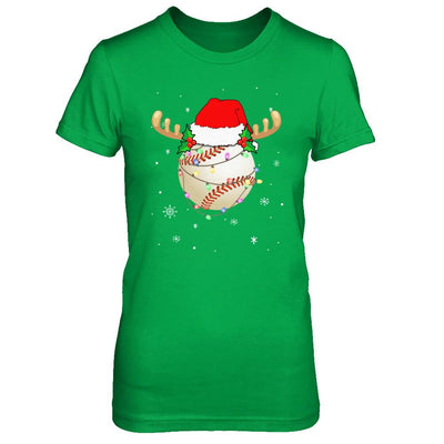 Santa Hat Baseball Reindeer Christmas Gifts-T-Shirt & Sweatshirt-Women's T-Shirt-Irish Green