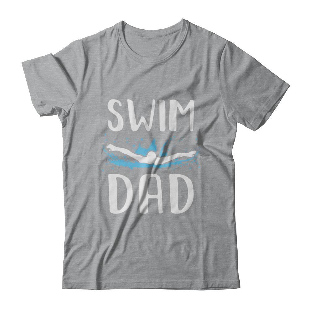 Swim Dad Funny Swimming Fathers Day Gift-T-Shirt & Hoodie-Classic T-Shirt-Sport Grey