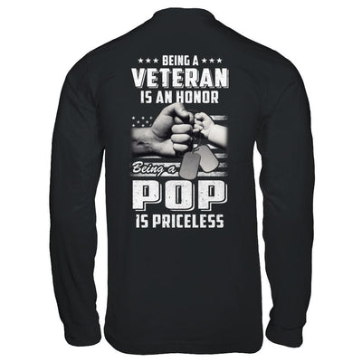 Being A Veteran Is An Honor Being A Pop Is Priceless-T-Shirt & Hoodie-Long Sleeve T-Shirt-Black