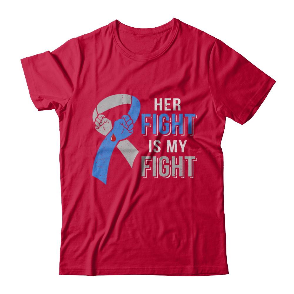 Her Fight Is My Fight Diabetes Awareness-T-Shirt & Hoodie-Classic T-Shirt-Red