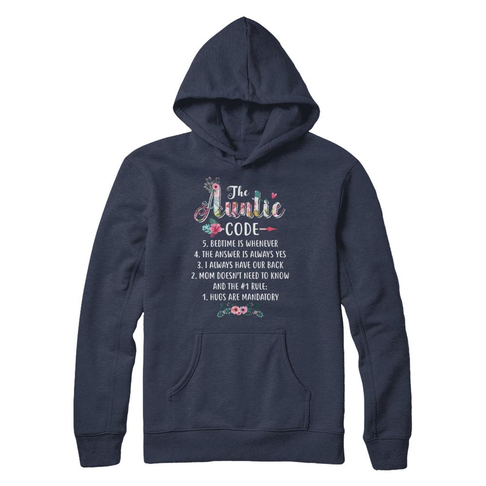 Funny The Auntie Code-T-Shirt & Hoodie-Pullover Hoodie-Navy
