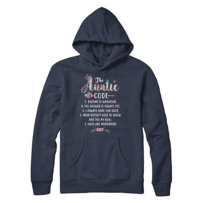 Funny The Auntie Code-T-Shirt & Hoodie-Pullover Hoodie-Navy