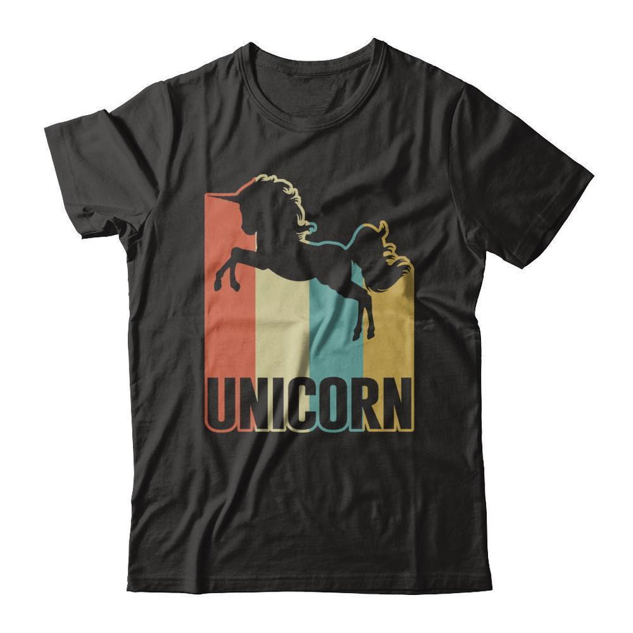 Classic Vintage Retro Style Unicorn-T-Shirt & Hoodie-Premium T-Shirt-Black