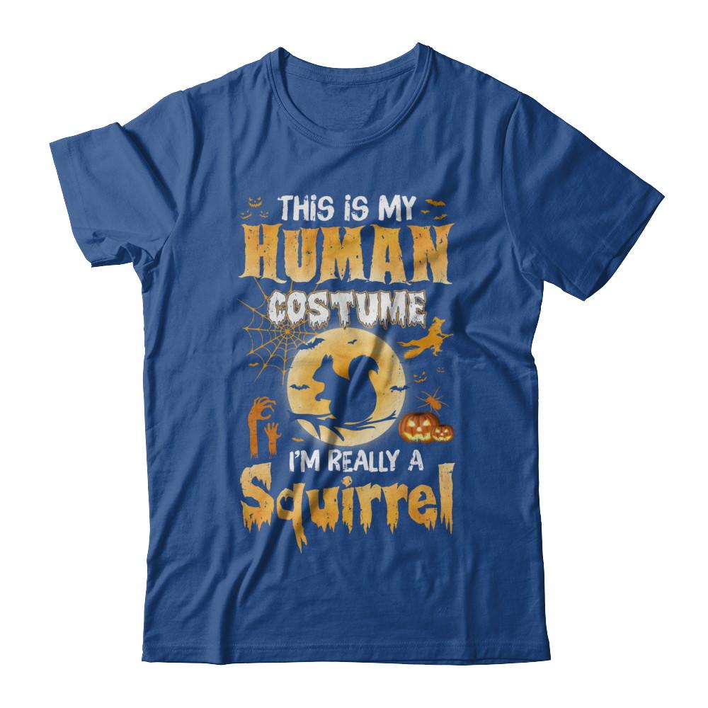Funny Squirrel Human Costume Halloween-T-Shirt & Hoodie-Classic T-Shirt-Royal