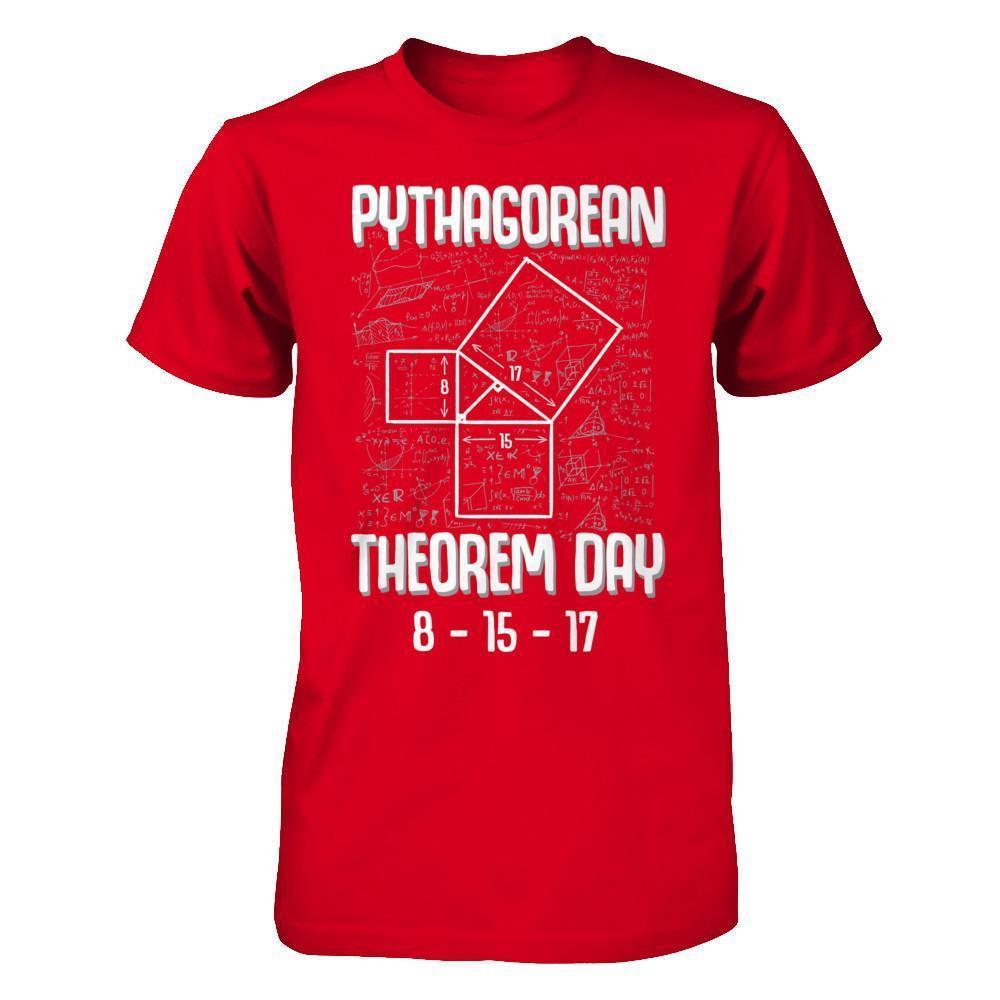 Pythagorean Theorem Day 8-15-17-T-Shirt & Hoodie-Premium T-Shirt-Red