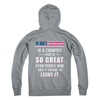 America Is A Country That Is So Great PATRIOTIC Veteran-T-Shirt & Hoodie-Pullover Hoodie-Light Steel