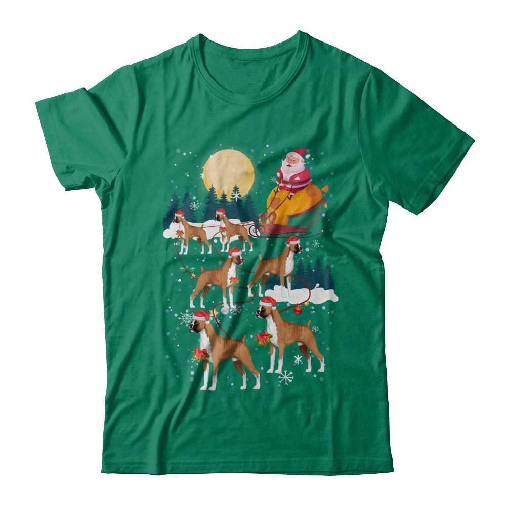 Dog Reindeer Boxer Christmas Gift-T-Shirt & Sweatshirt-Classic T-Shirt-Kelly Green