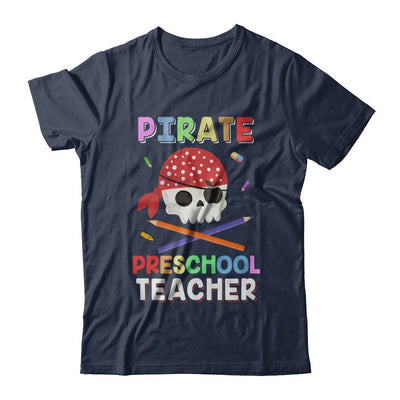 Pirate Preschool Teacher Costume Halloween-T-Shirt & Hoodie-Classic T-Shirt-Navy