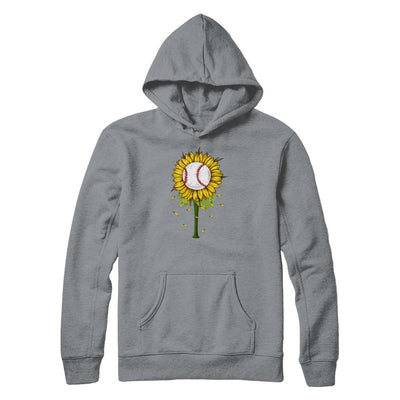 Sunflower Baseball Mom Daughter Lover Gift-T-Shirt & Tank Top-Pullover Hoodie-Light Steel