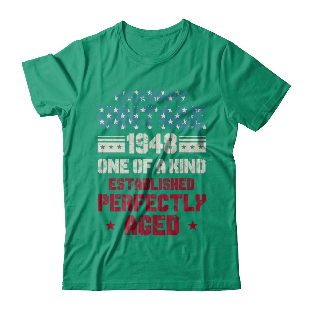 Legendary Vintage 1948 73th Years Old Birthday Gift-T-Shirt & Hoodie-Classic T-Shirt-Kelly Green