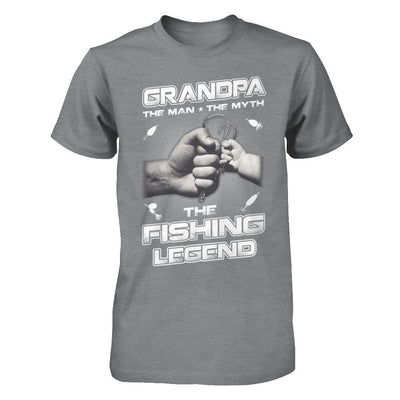 Grandpa The Man The Myth The Fishing Legend-T-Shirt & Hoodie-Classic T-Shirt-Sport Grey