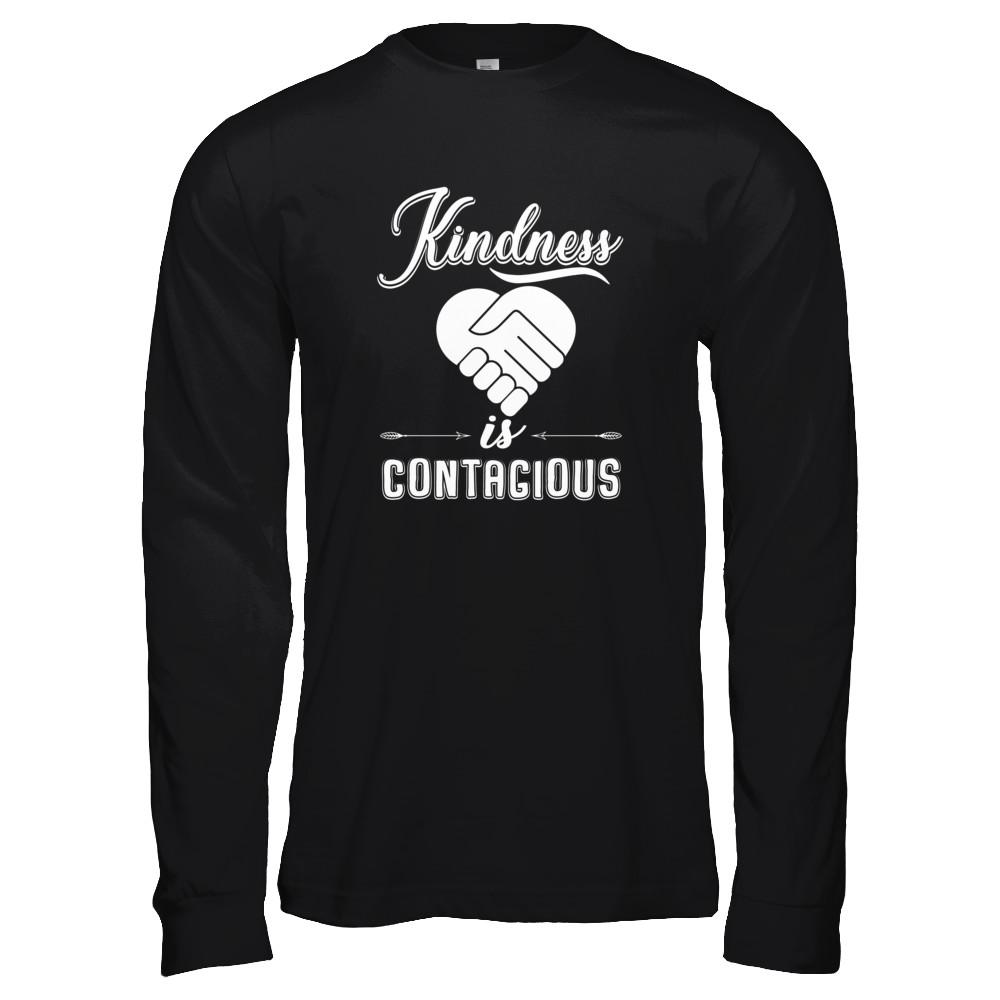 Kindness Is Contagious-T-Shirt & Tank Top-Long Sleeve T-Shirt-Black