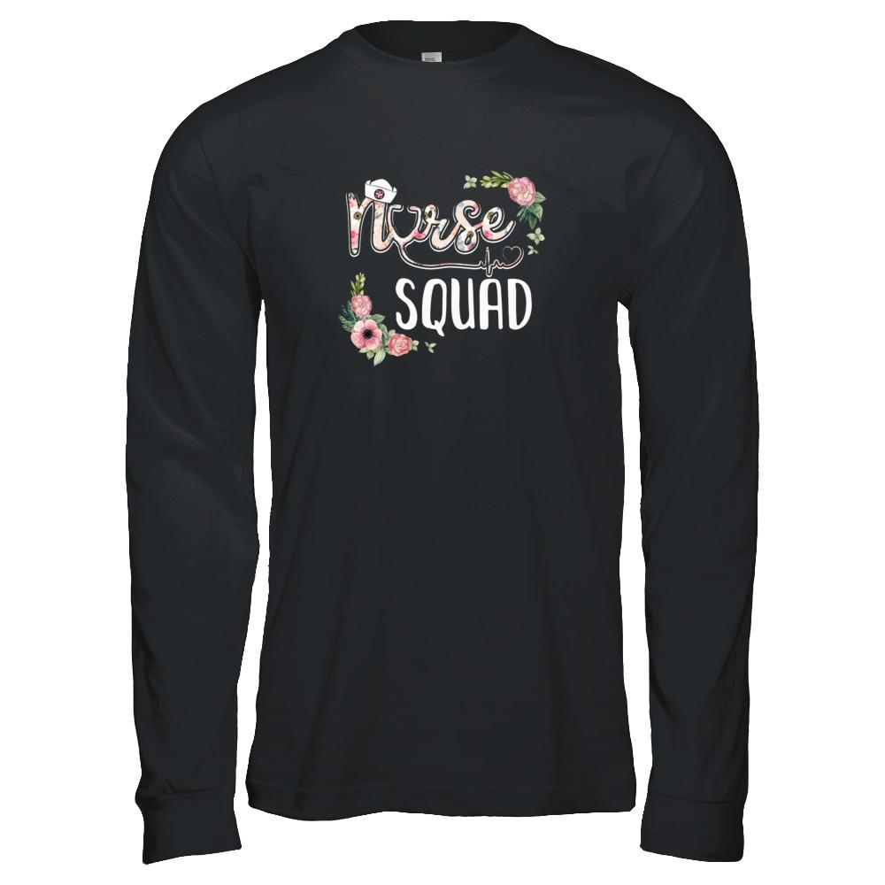 Nursing Student Squad Nurse Gifts-T-Shirt & Tank Top-Long Sleeve T-Shirt-Black