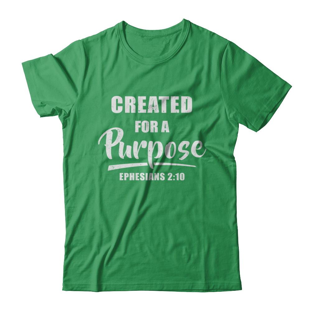 Created For A Purpose Christian Faith Jesus-T-Shirt & Hoodie-Premium T-Shirt-Kelly Green