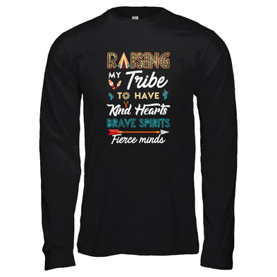 Raising My Tribe To Have Kind Hearts Brave-T-Shirt & Tank Top-Long Sleeve T-Shirt-Black