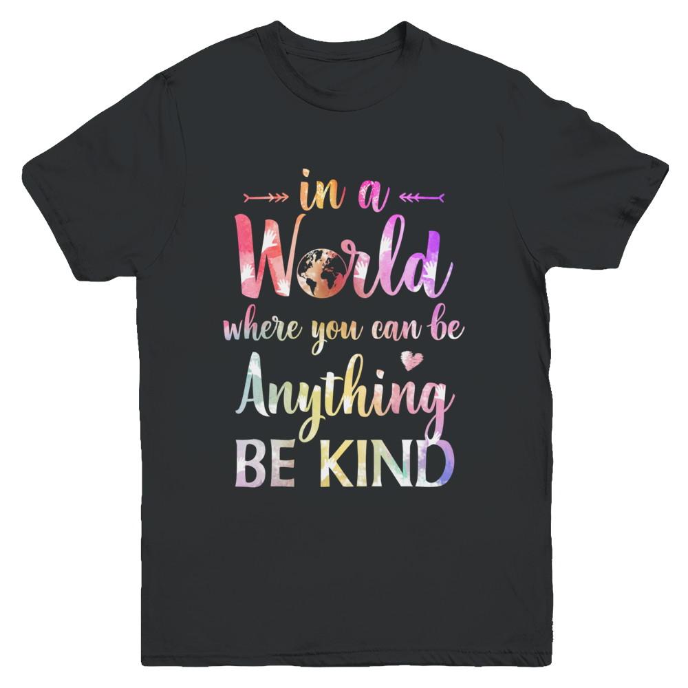 Autism In A World Where You Can Be Anything Be Kind Youth-Youth Shirt-Youth T-Shirt-Black