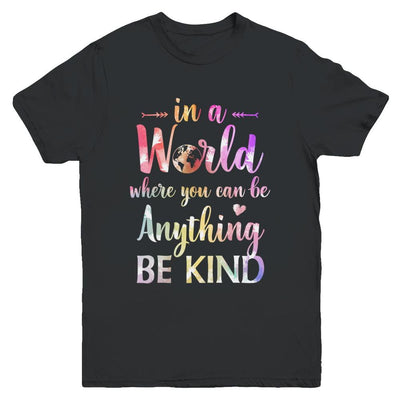 Autism In A World Where You Can Be Anything Be Kind Youth-Youth Shirt-Youth T-Shirt-Black