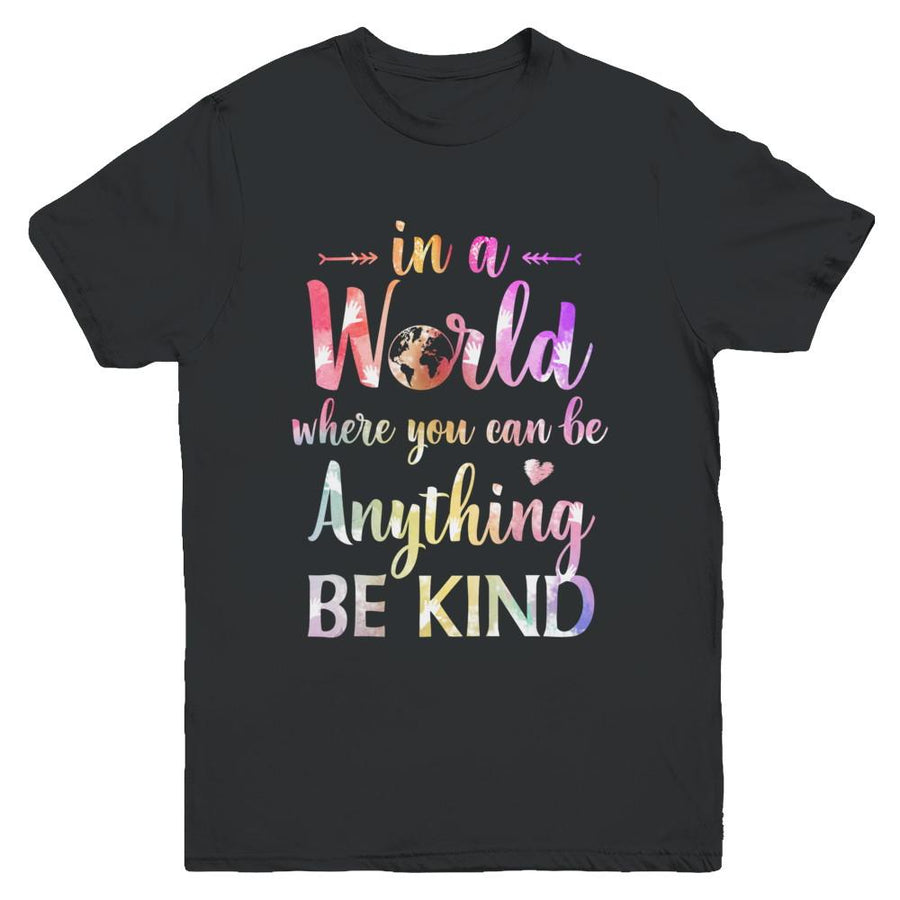 Autism In A World Where You Can Be Anything Be Kind Youth-Youth Shirt-Youth T-Shirt-Black