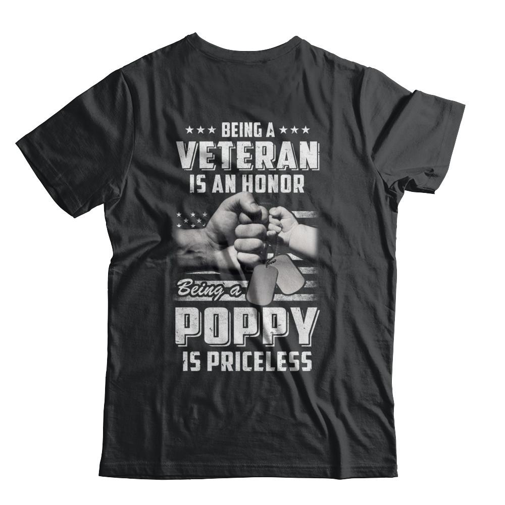 Being A Veteran Is An Honor Being A Poppy Is Priceless-T-Shirt & Hoodie-Classic T-Shirt-Black