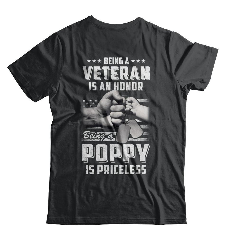 Being A Veteran Is An Honor Being A Poppy Is Priceless-T-Shirt & Hoodie-Classic T-Shirt-Black