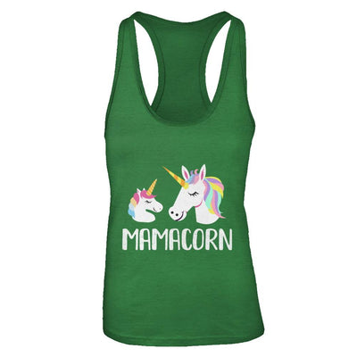 Mamacorn Unicorn Mom And Baby Mothers Day-T-Shirt & Tank Top-Women's Ideal Racerback Tank-Kelly Green