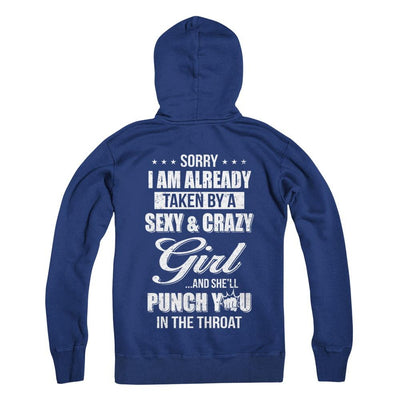 Sorry I Am Already Taken By A Sexy And Crazy Girl Husband-T-Shirt & Hoodie-Pullover Hoodie-Deep Royal