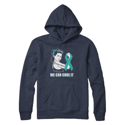 Ovarian Cancer Awareness Survivor We Can Cure It-T-Shirt & Hoodie-Pullover Hoodie-Navy