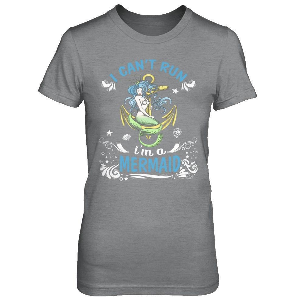 I Can't Run I'm A Mermaid-T-Shirt & Hoodie-Women's T-Shirt-Sport Grey