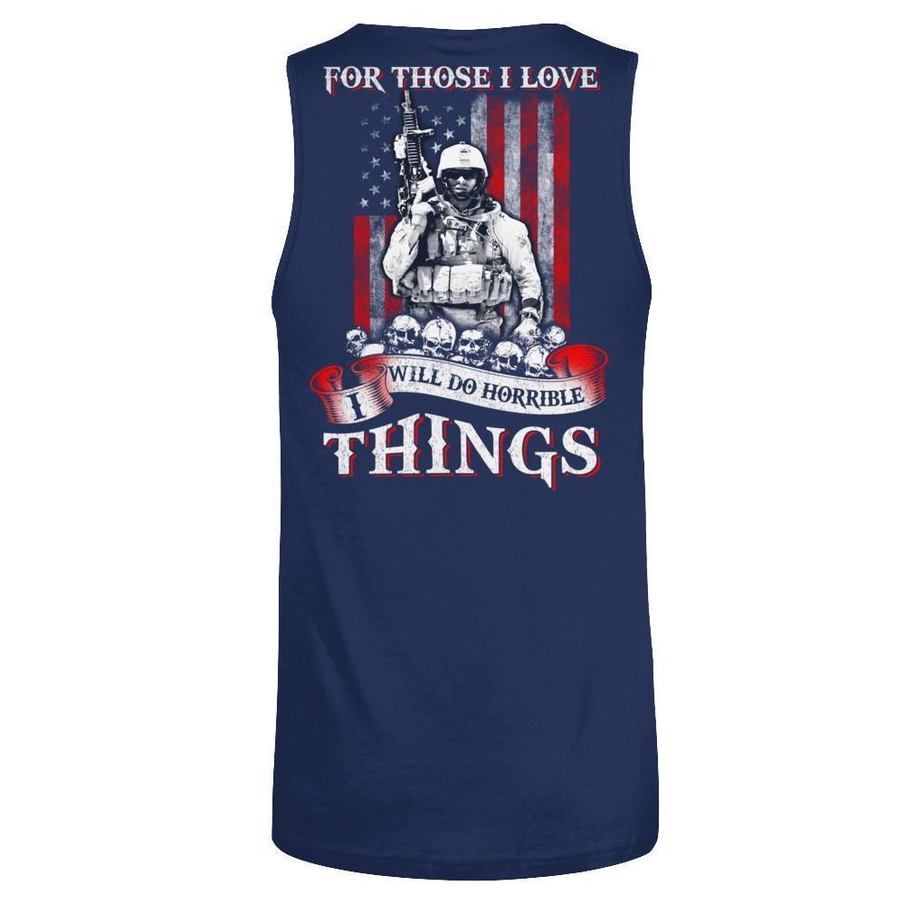 For Those I Love I Will Do Horrible Things-T-Shirt & Hoodie-Unisex Tank-Navy