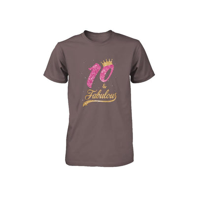 10Th And Fabulous Ten Birthday Youth-Youth Shirt-Youth T-Shirt-Asphalt