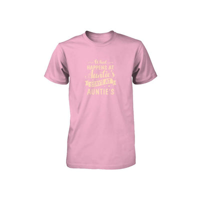 What Happens At Auntie's Stays At Auntie's Youth-Youth Shirt-Toddler T-Shirt-Pink