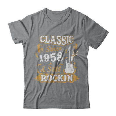 Vintage Classic Since 1958 With Rockin 63th Birthday-T-Shirt & Hoodie-Classic T-Shirt-Sport Grey