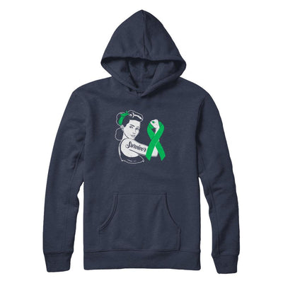 We Can Cure It Liver Cancer Green Awareness Survivor-T-Shirt & Hoodie-Pullover Hoodie-Navy