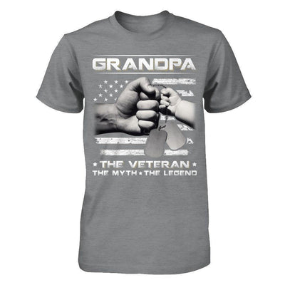 Grandpa The Veteran The Myth The Legend-T-Shirt & Hoodie-Classic T-Shirt-Sport Grey