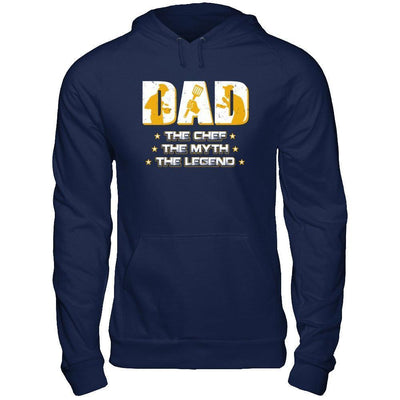 Dad The Chef The Myth The Legend-T-Shirt & Hoodie-Pullover Hoodie-Navy