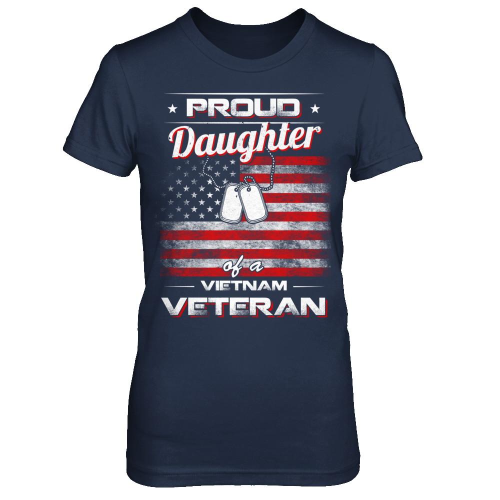 Proud Daughter Of A Viet Nam Veteran-T-Shirt & Hoodie-Women's T-Shirt-Navy