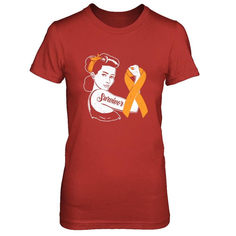 We Can Cure It Multiple Sclerosis Orange Awareness Survivor-T-Shirt & Hoodie-Women's T-Shirt-Red